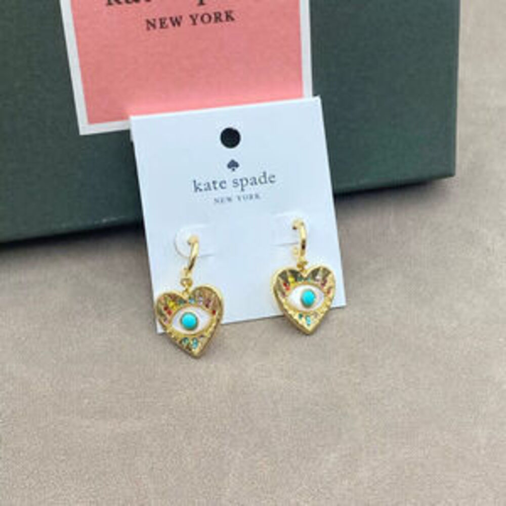 kate spade Microset Demon Eye Earrings Real Gold Plated